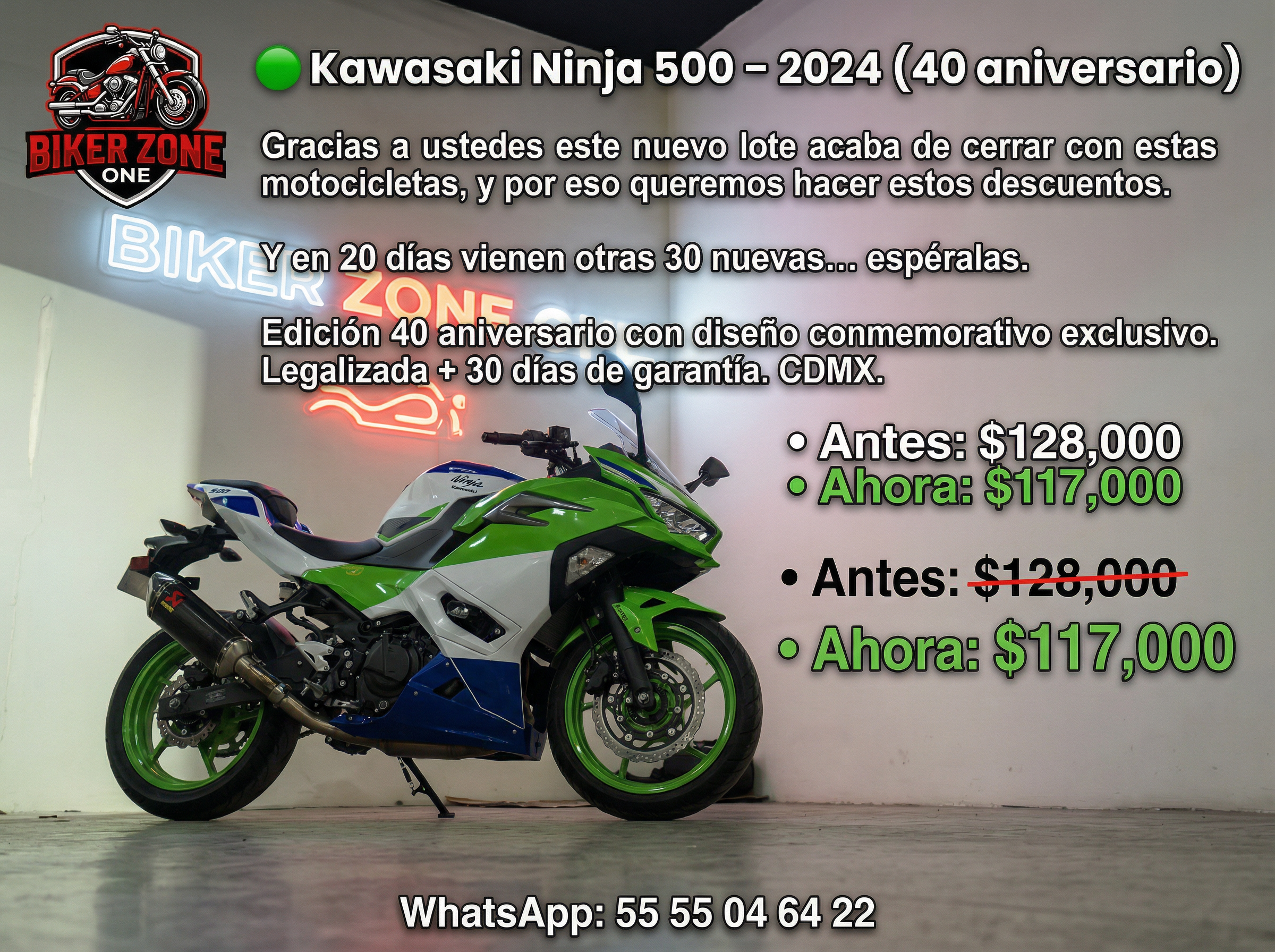 Kawasaki Ninja 500 2024. de 40 aniversario